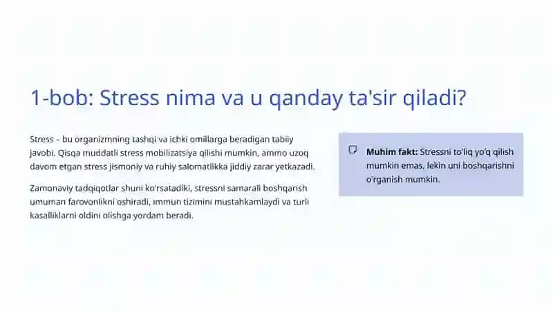 Stressga Chidamlilik 2