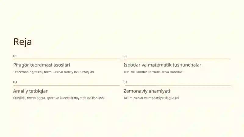 Pifagor teoremasining ba’zi tatbiqlari 2