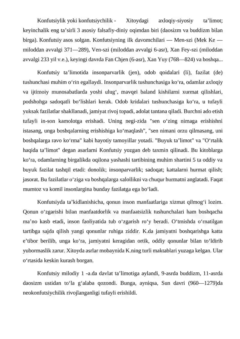 Konfutsiylik Talimotida Ijtimoixiy-Axloqiy Masalalari 2