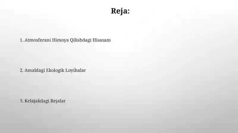 Mening Atmosferani Himoya Qilishga Qo'shgan Hisasam 2