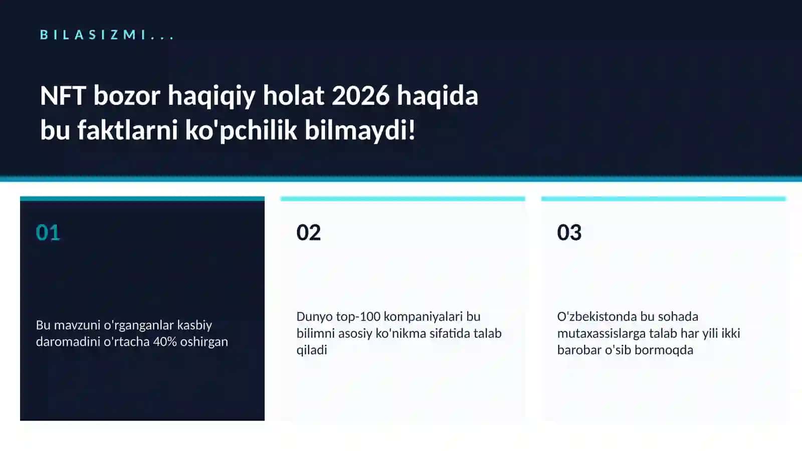NFT bozor haqiqiy holat 2026 2