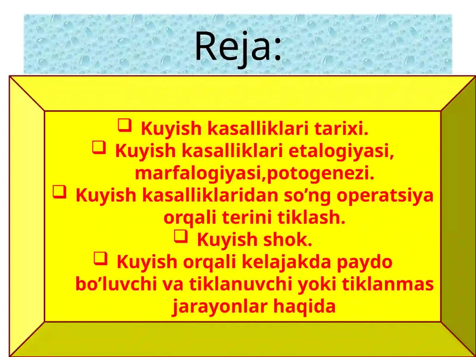 Kombustiologiya Ta'limi Taqdimoti 2