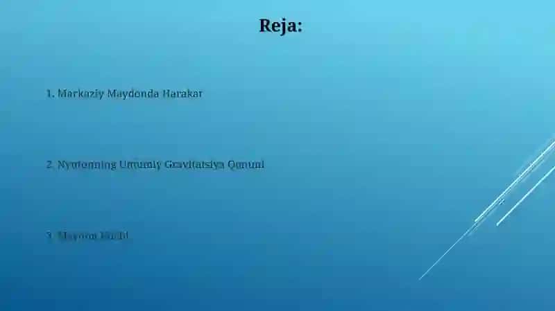 Nyutonning Umumiy Gravitatsiya Qonuni 2