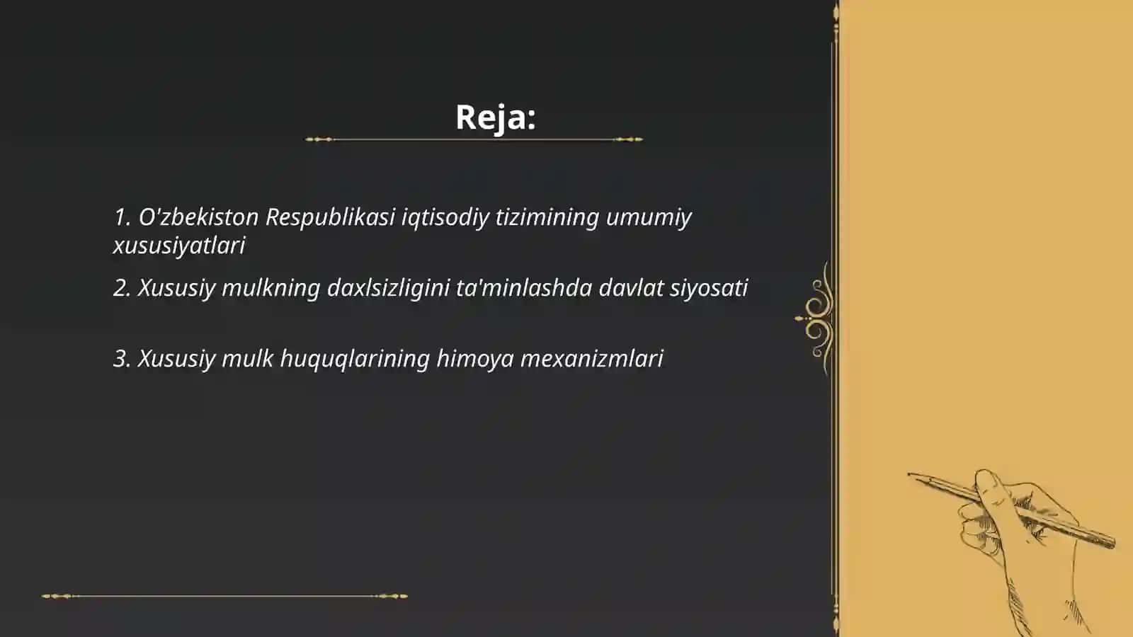O'ZBEKISTON RESPUBLIKASINING IQTISODIY TIZIMI 2