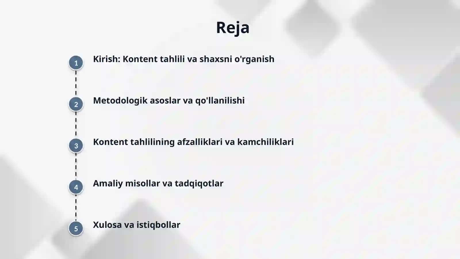 SHAXSNI O`RGANISHNI KONTENT-TAHLIL METODI 2