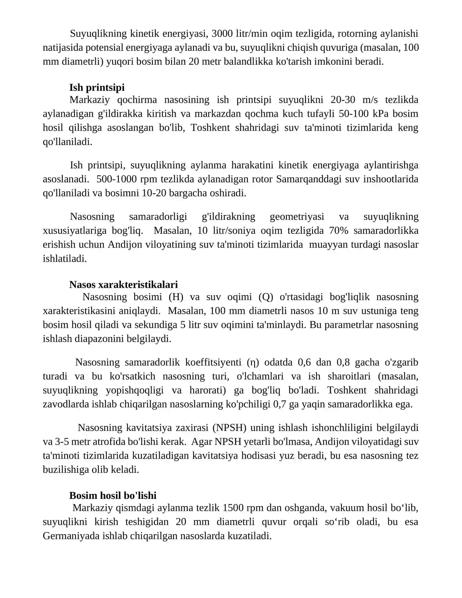 Markazdan qochma nasos tuzilishi va prinsiplari 2
