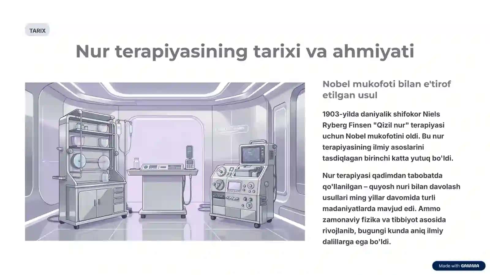 Nur terapiyasi fizik va texnaik asoslari 2