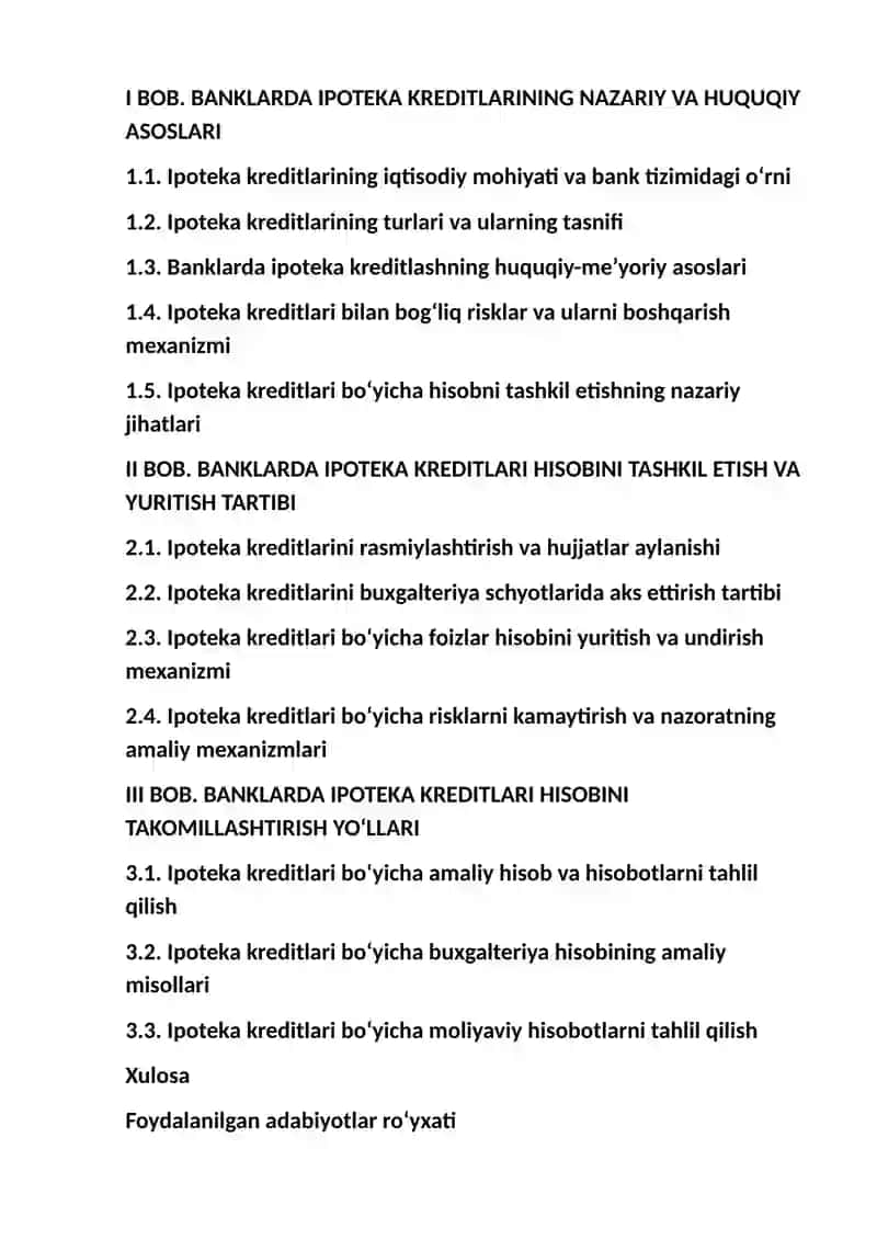 Banklarda ipoteka kreditlari hisobi 2