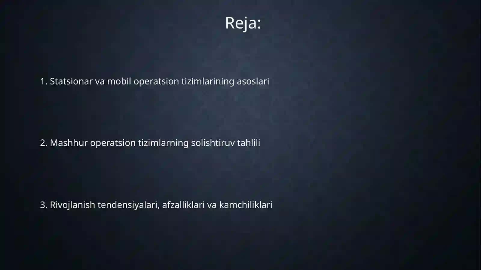 Statsionar va mobil operatsion tizim turlari 2