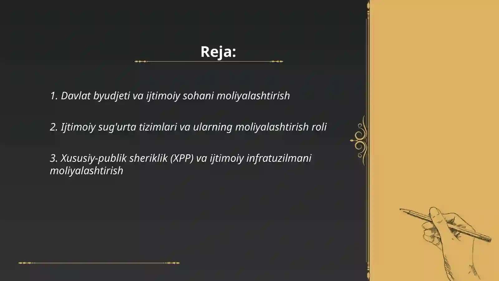 Ijtimoiy sohani moliyalashtirish mehanizmlari 2