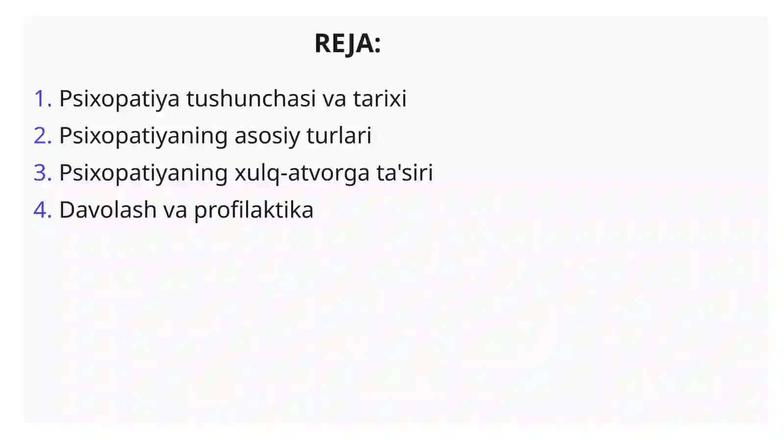 Psixopatiya turlari va ularning xulq-atvorga ta'siri 2
