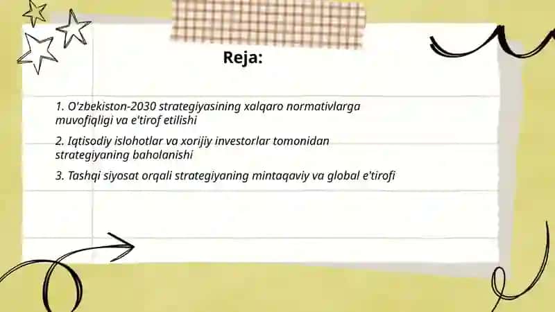 O'zbekiston -2030 strategiyasi 2