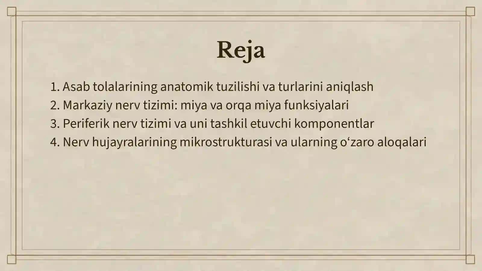 NERV TIZIMINI TUZILISHI 2