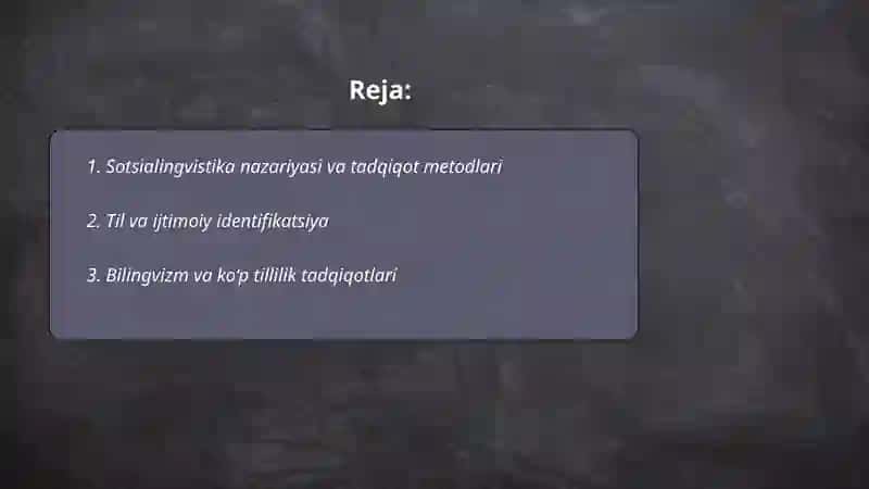 Sotsialingvistika va sohalar 2