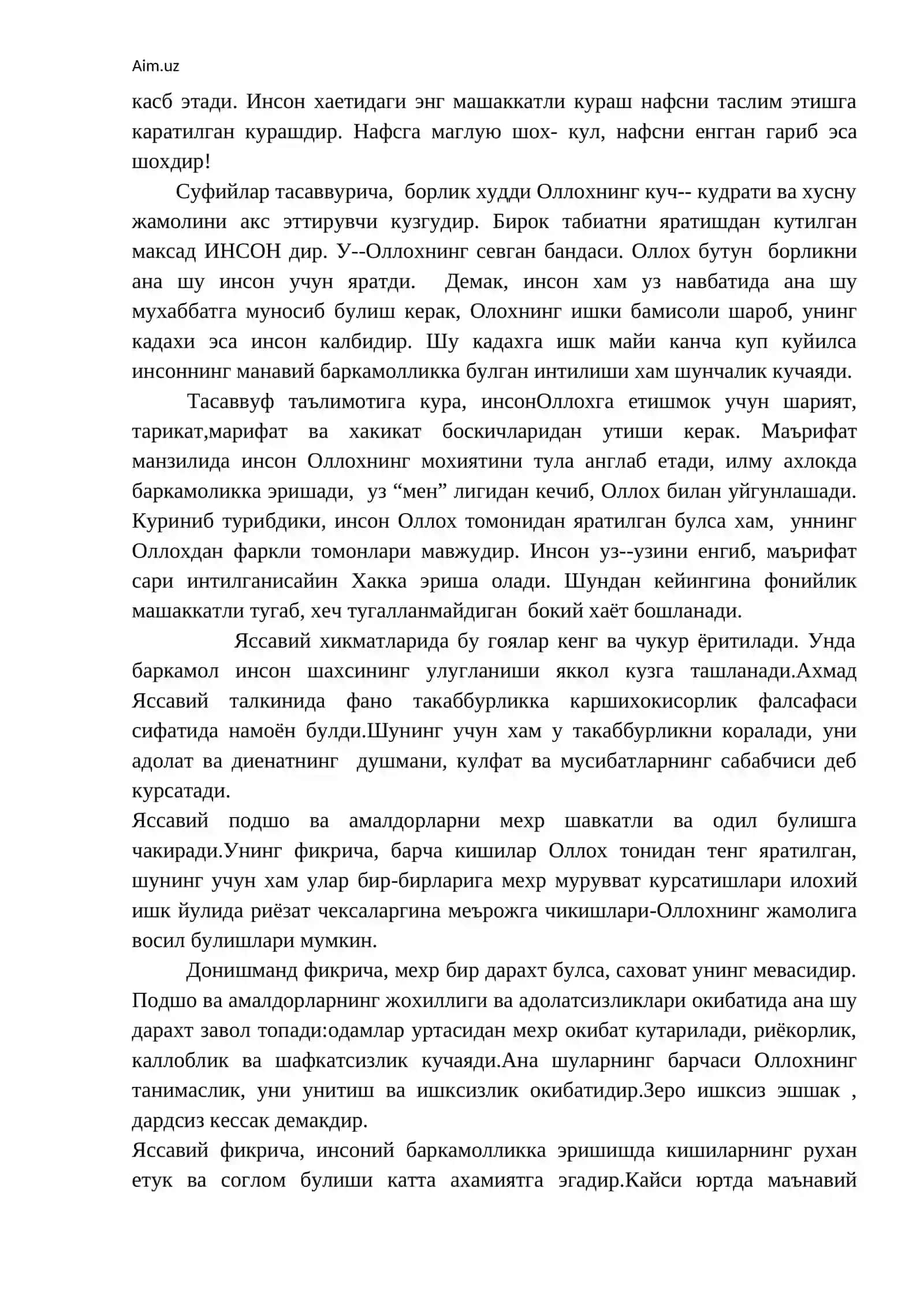 Ахмад Яссавий ижтимоий карашлари 2