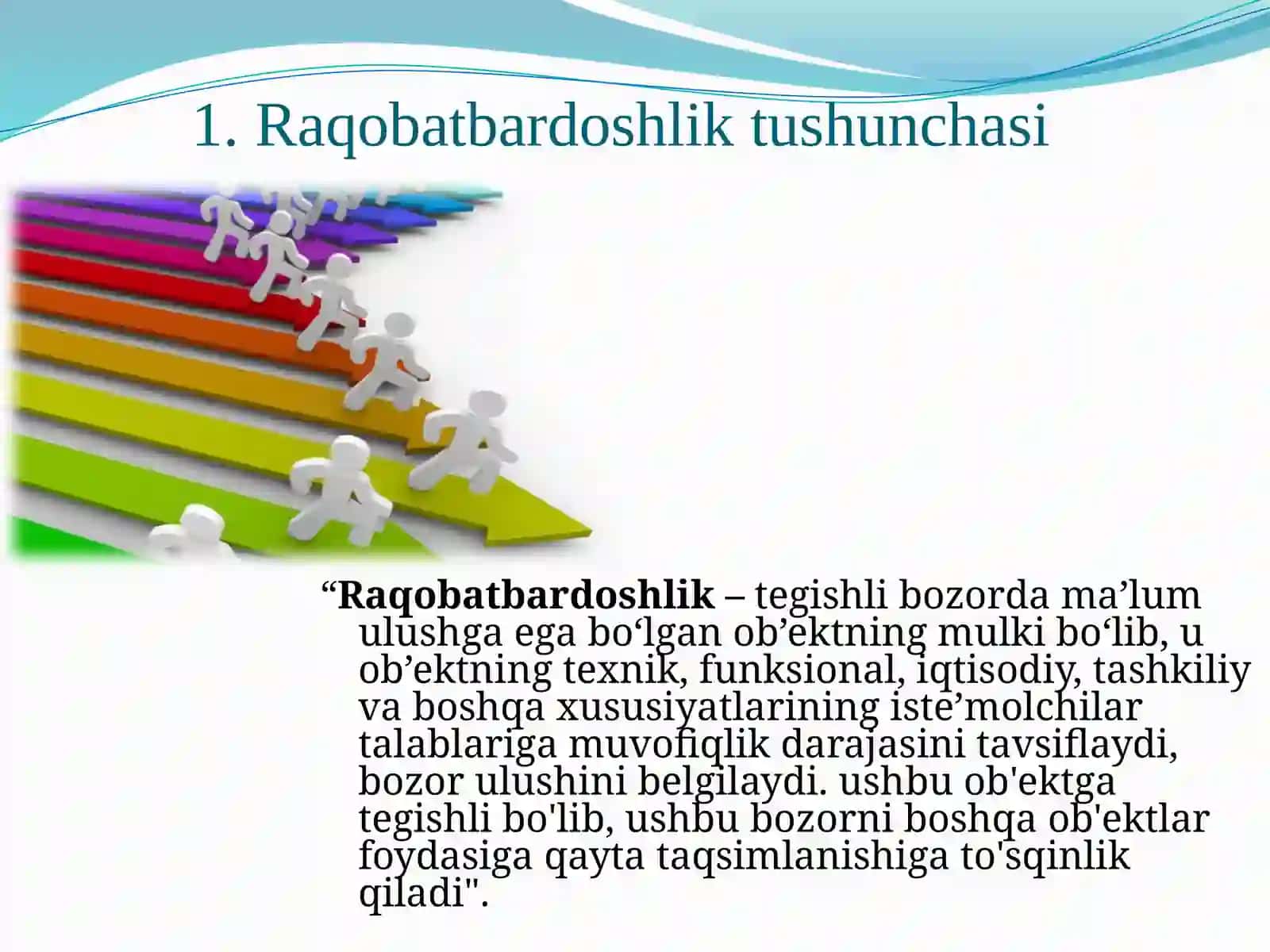 Raqobatbardoshlik tushunchasi 2