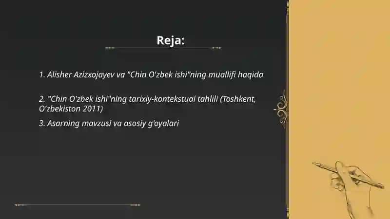 Chin O'zbek ishi 2