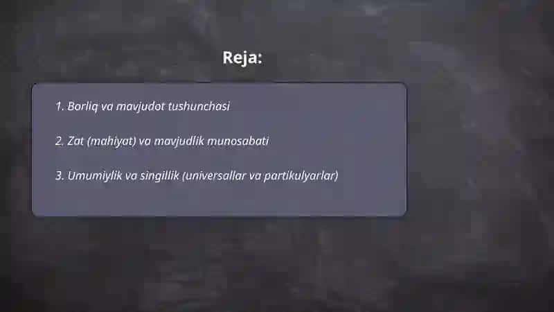 Borliq falsafasi 2
