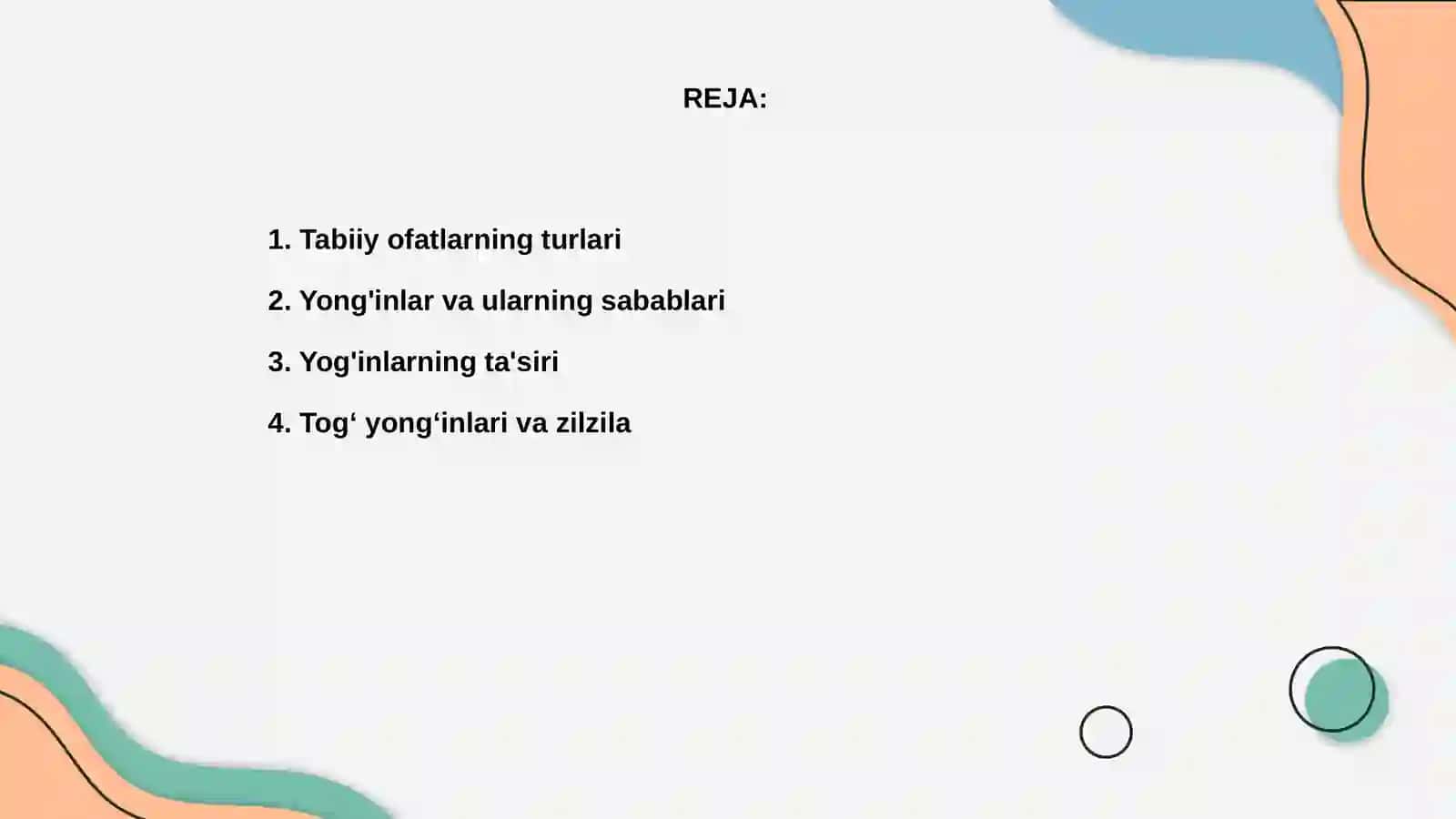 Tabiiy ofatlar va ularning oqibatlari 2