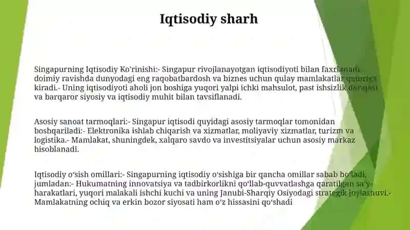 Singapur Iqtisodiyoti 2