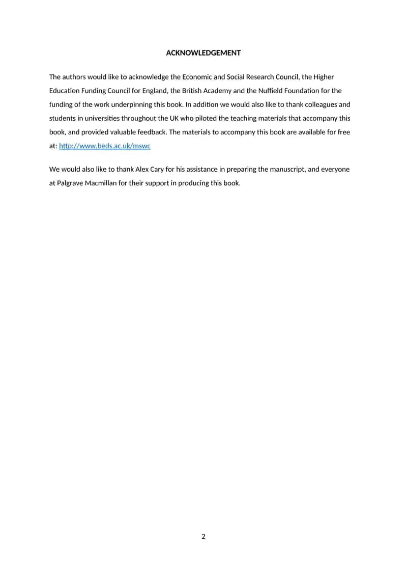 Quantitative Research Methods in Social Work: Making Social Work Count 2