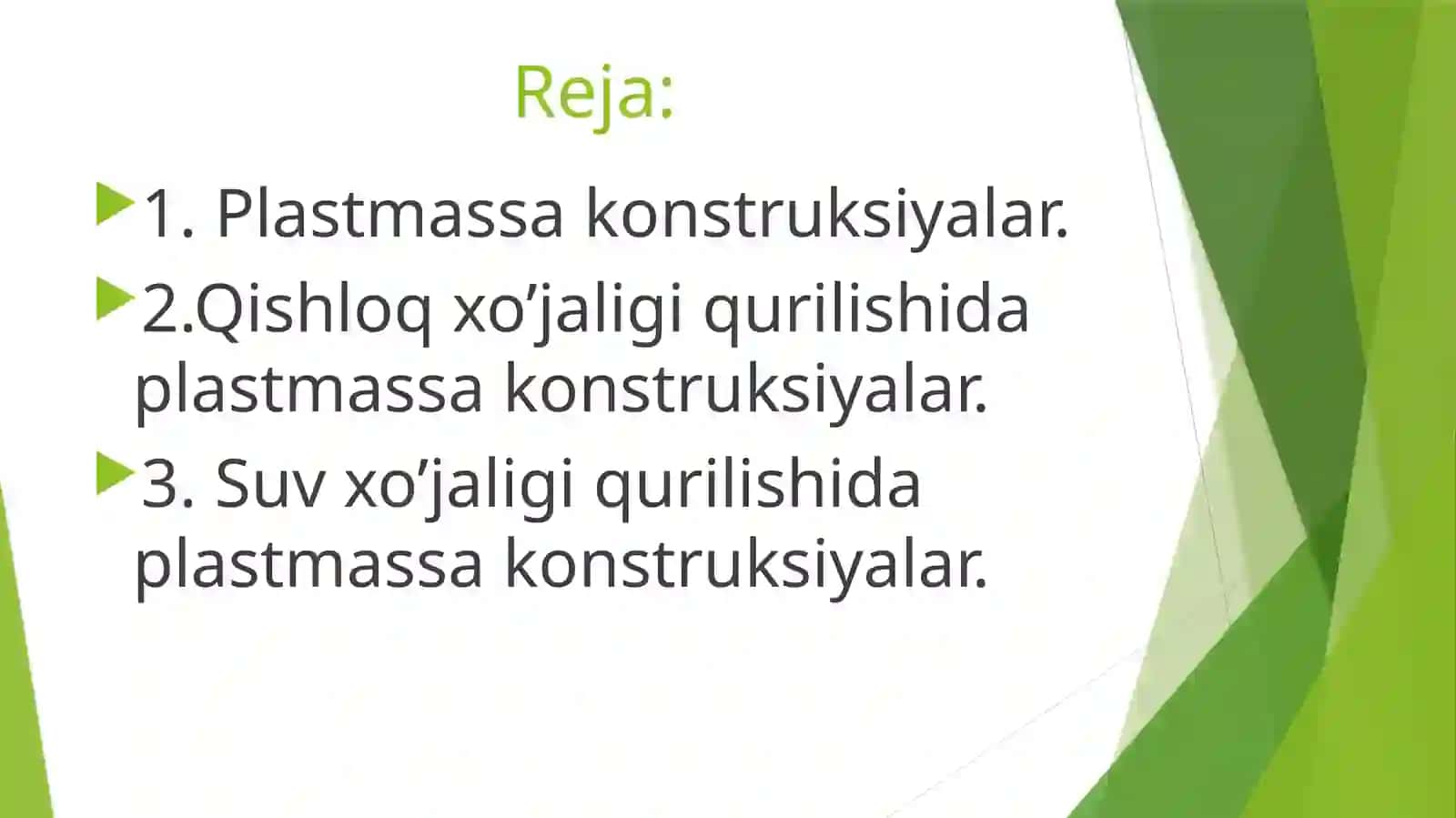 Plastmassa konstruksiyalar 2