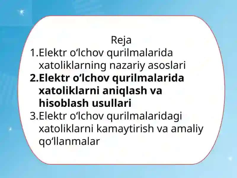 Elektr oʻlchov qurilmalarining xatoliklarini xisoblash 2