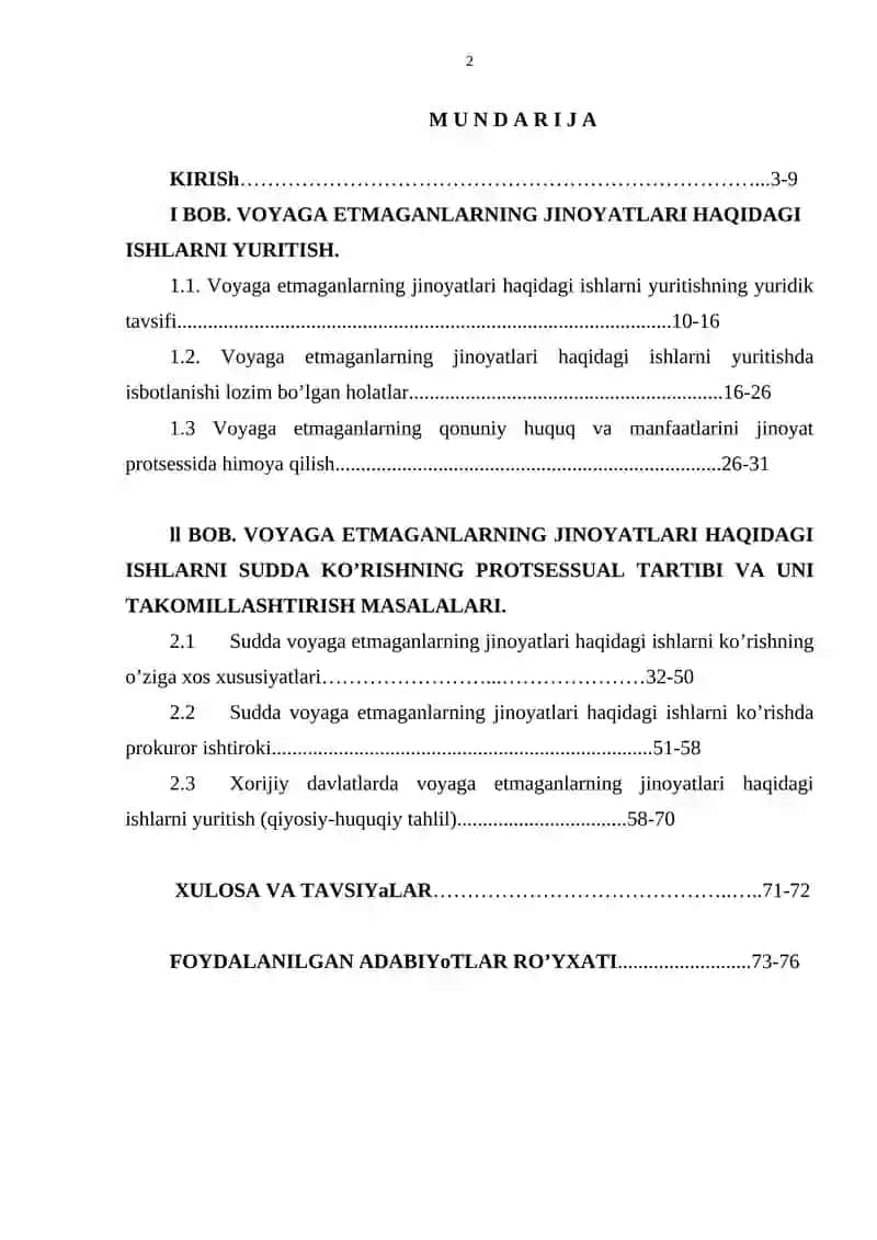 VOYaGA ETMAGANLARNING JINOYaTLARI olidin olish 2