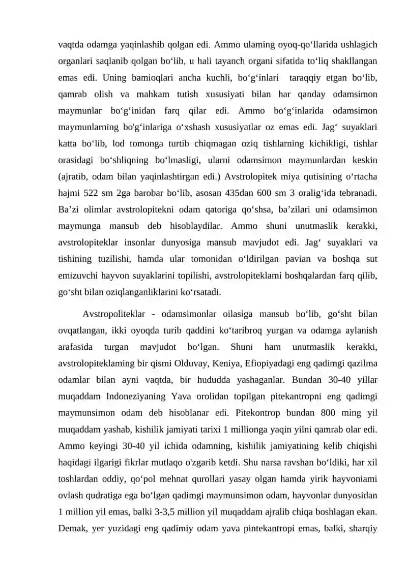 Antropologik davirlashtirish va xironologiya 2