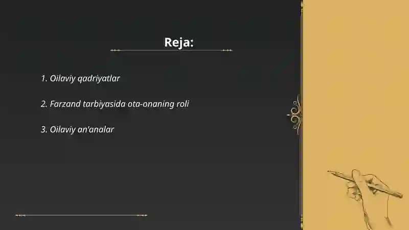 Oilaviy qadriyatlar 2