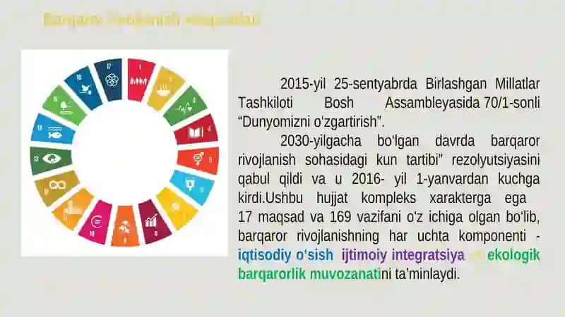 Barqaror rivojlanish maqsadlari 2