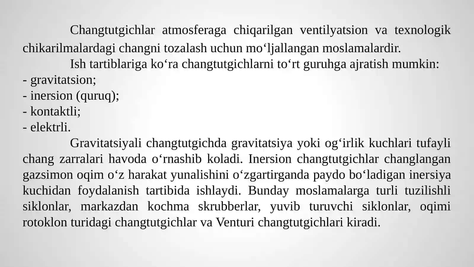 Sanoat chiqarilmalarini tozalash 2