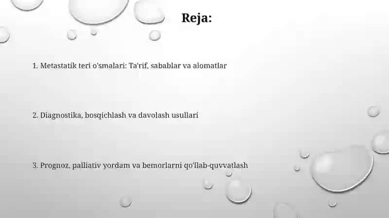 Teri metastatik shikastlanishlari 2