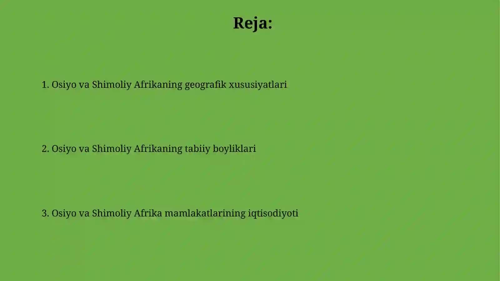 Osiyo va Shimoliy Afrikani haqida darslik 2