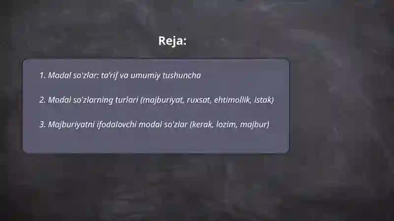 Modal so'zlar 2