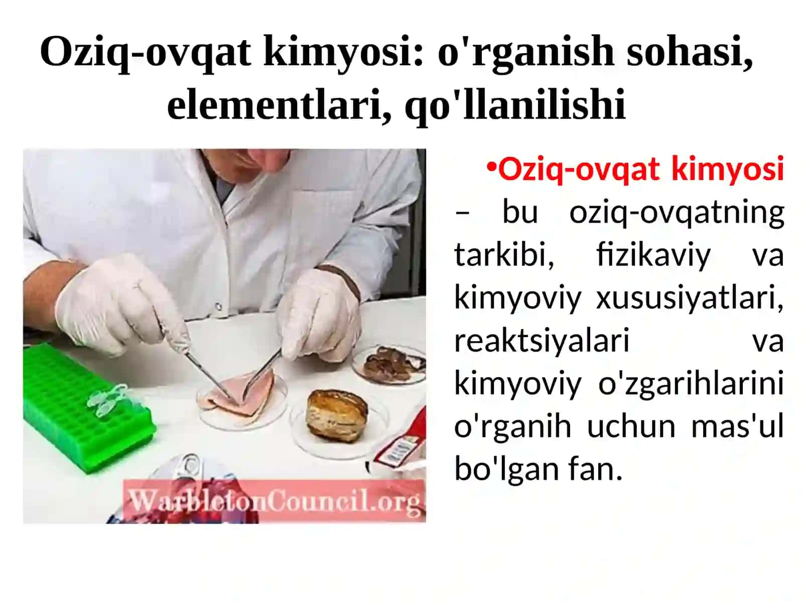 Oziq-ovqat kimyosini rivojlanishi 2