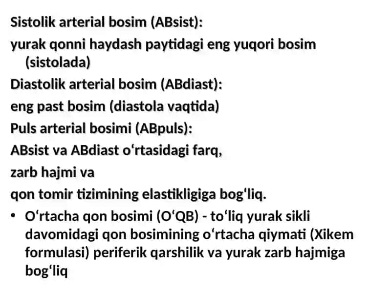Qon bosimi va uning boshqarilishi 2