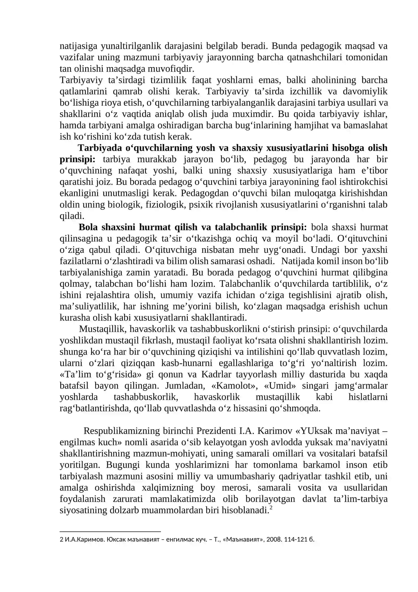 TARBIYA JARAYONI MOHIYATI VA TARBIYA PRINSPLARI 2