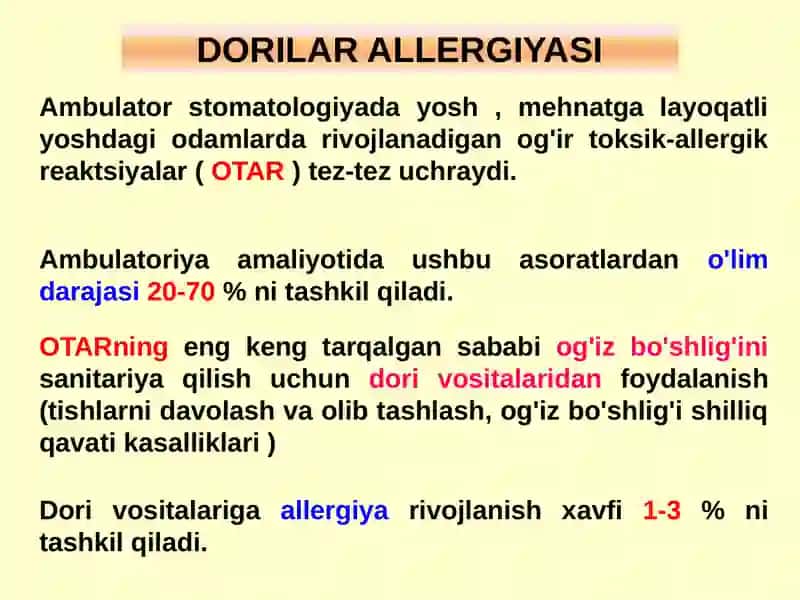 Dori    allergiyasi 2