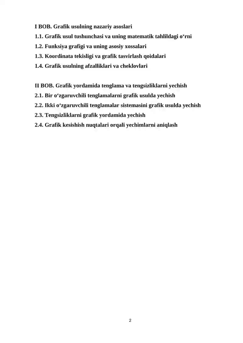 Grafik usulning nazariy asoslari 2