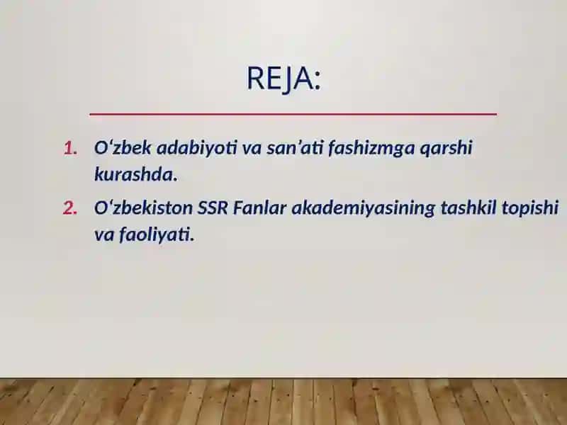 IkkinchijahonyillaridaOʻzbekistondafanvamadaniyat 2