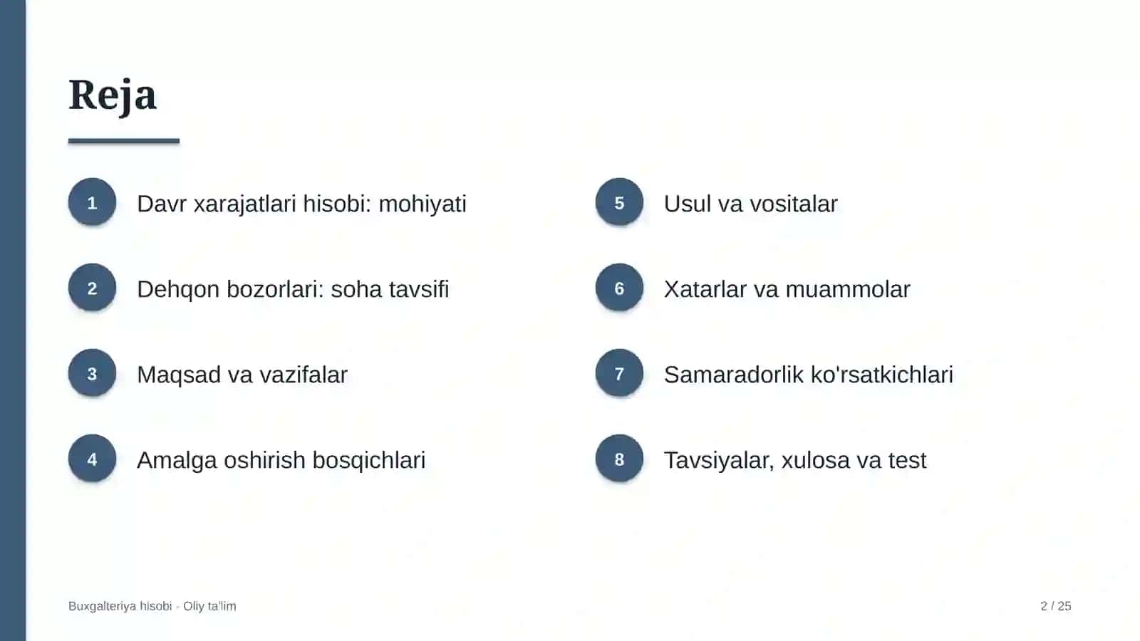 dehqon bozorlarida davr xarajatlari hisobi 2781 2