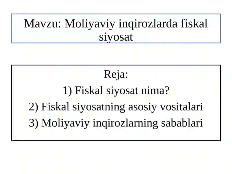 MOLIYAVIY INQIROZLAR 2