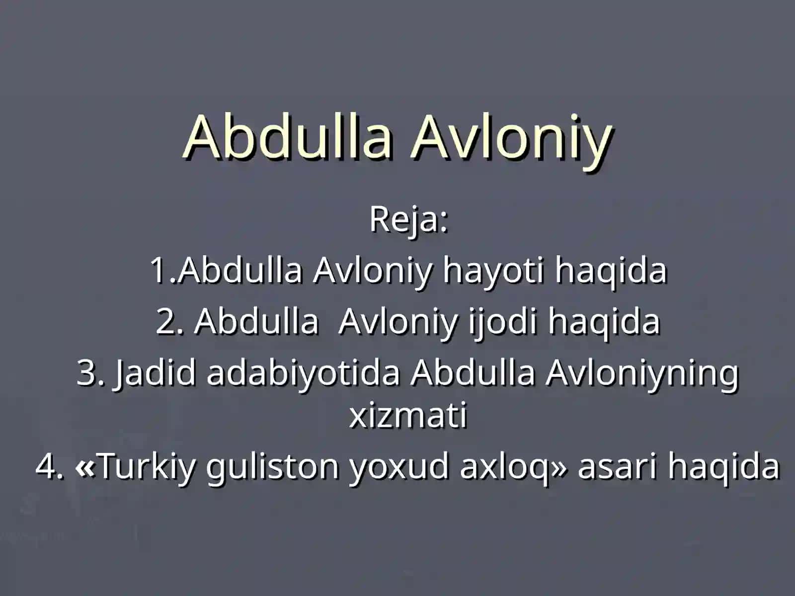 Abdulla Avloniy hayoti haqida 2