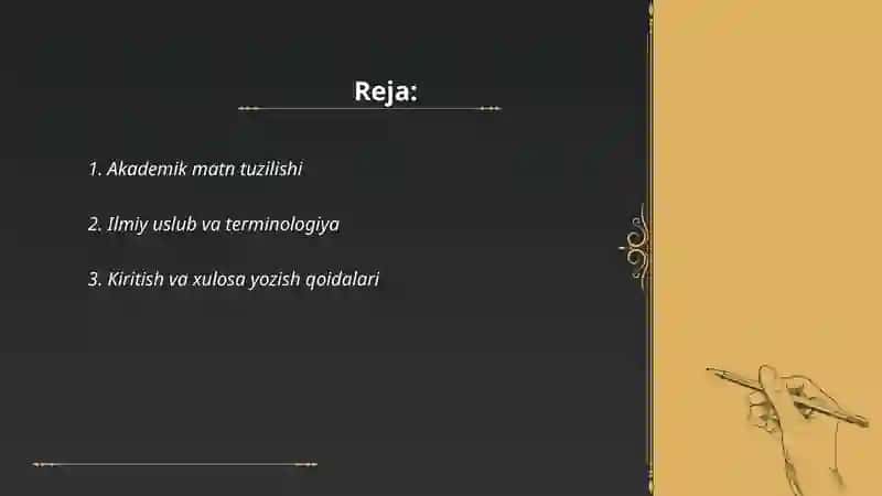 Akademik matnlarni loyihalash qoidalari va standartlari 2