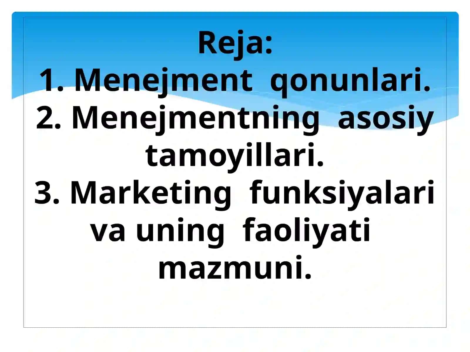 Menejment qonunlari va tamoyillari va funksiyalari 2