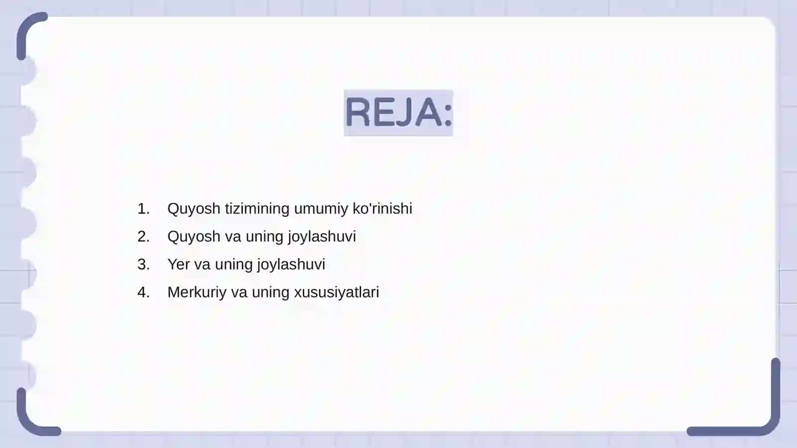 Quyosh sistemasi va sayyoralar 2