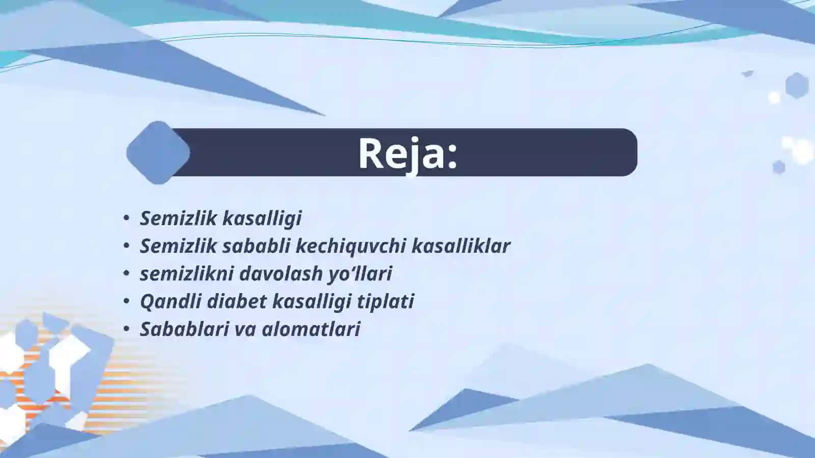 Semizlik.Qandli diabet.Sabablari va oldini olish 2