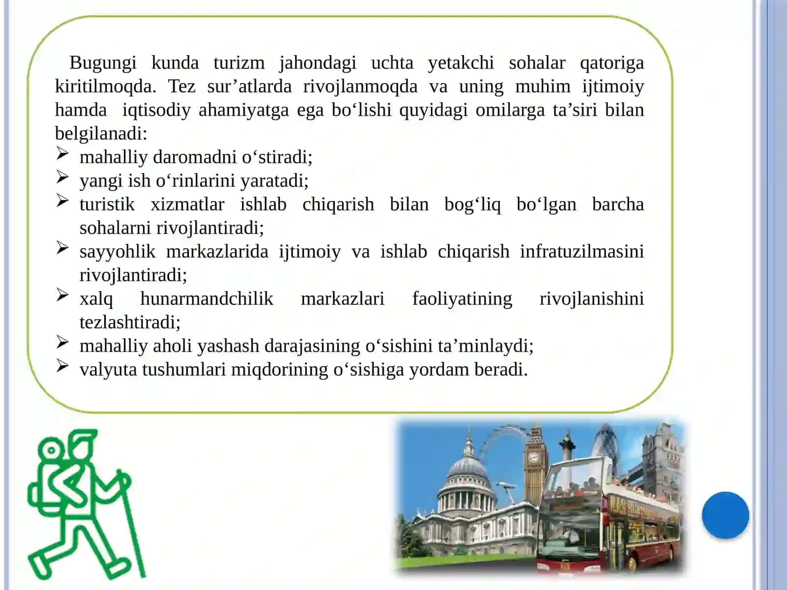 TURIZM SOHASIDAGI XIZMATLAR VA MAHSULOTLAR 2