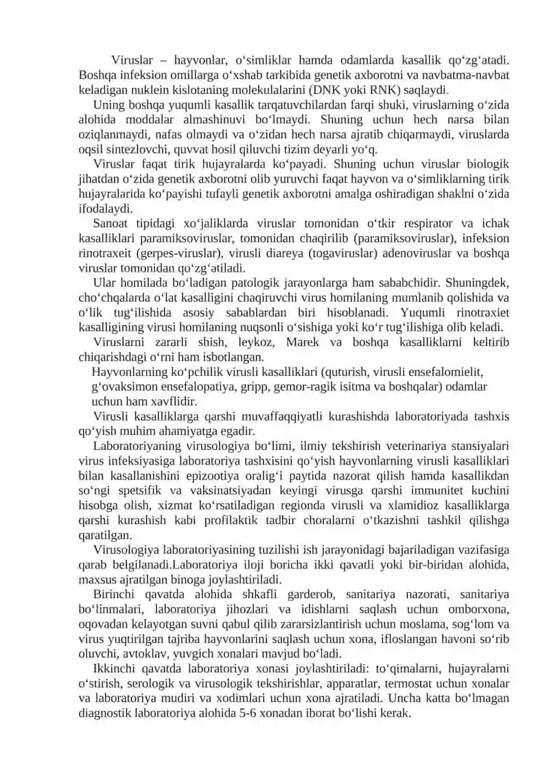 Viruslarning asosiy xususiyatlari 2